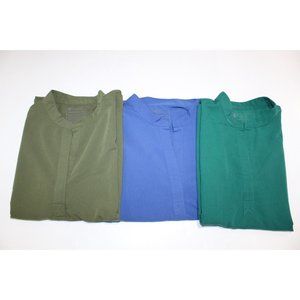LOT of 3 Figs Scrub Tops Rafaella V Neck Shirts Technical Mandarin Collar Size M